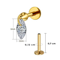 Boucle D'oreille Cartilage Goutte Suspendue