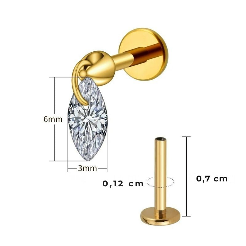 Boucle D'oreille Cartilage Goutte Suspendue