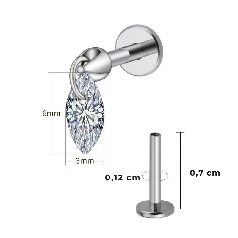 Boucle D'oreille Cartilage Goutte Suspendue