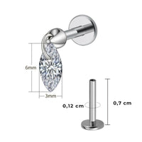 Boucle D'oreille Cartilage Goutte Suspendue