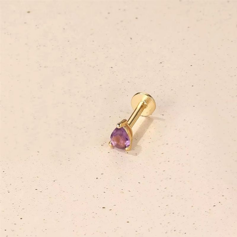 Boucle D'oreille Cartilage Goutte Violette