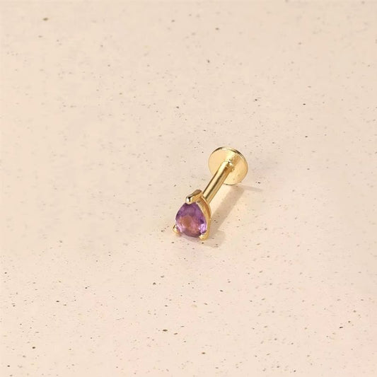 Boucle D'oreille Cartilage Goutte Violette