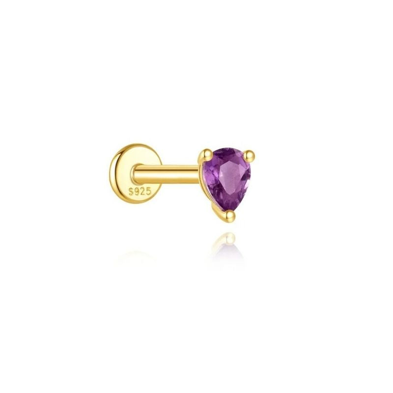 Boucle D'oreille Cartilage Goutte Violette