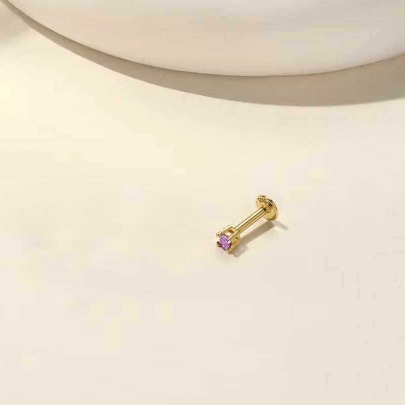 Boucle D'oreille Cartilage Mini Zircon Violet
