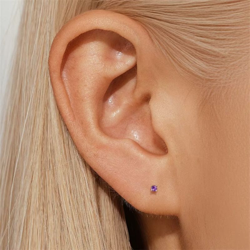 Boucle D'oreille Cartilage Mini Zircon Violet