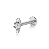 Boucle D'oreille Cartilage Opale Alignée Zircons