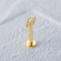 Boucle D'oreille Cartilage Opale Alignée Zircons