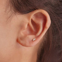 Boucle D'oreille Cartilage Opale Alignée Zircons
