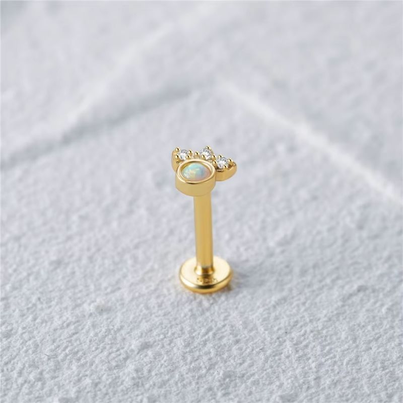 Boucle D'oreille Cartilage Opale Trio Zircons
