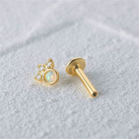 Boucle D'oreille Cartilage Opale Trio Zircons