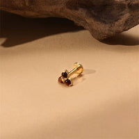 Boucle D'oreille Cartilage Puce Trio Marron