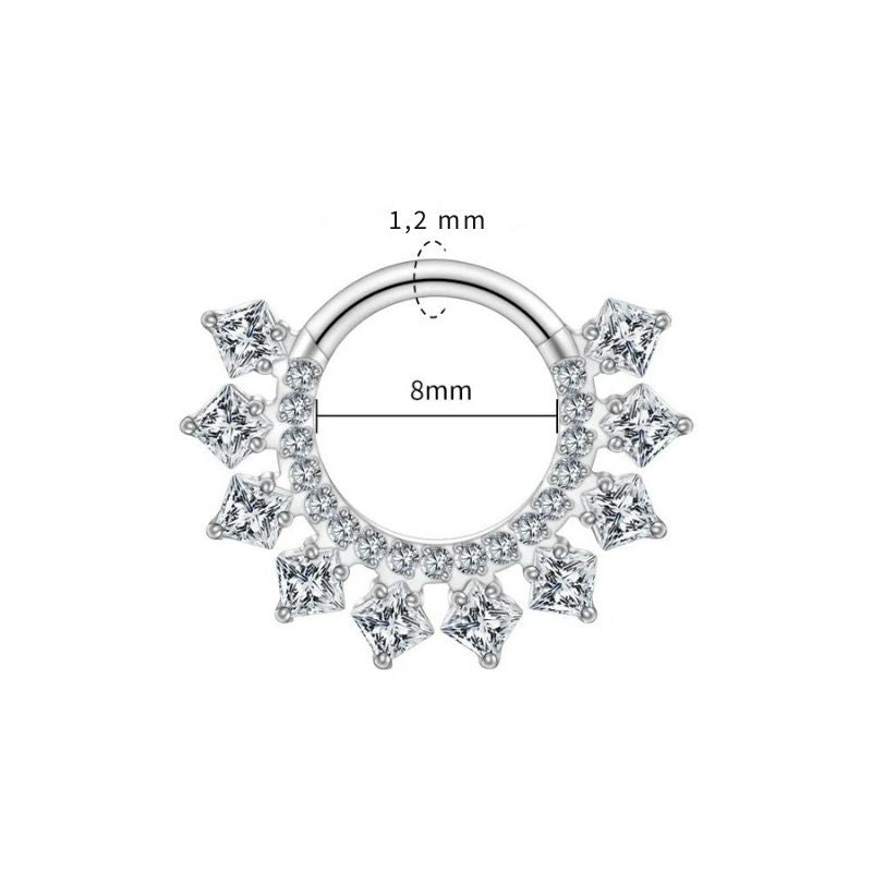 Boucle D'oreille Cartilage Soleil Cristal Rayonnant