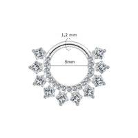 Boucle D'oreille Cartilage Soleil Cristal Rayonnant
