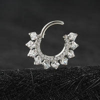 Boucle D'oreille Cartilage Soleil Cristal Rayonnant