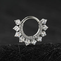 Boucle D'oreille Cartilage Soleil Cristal Rayonnant
