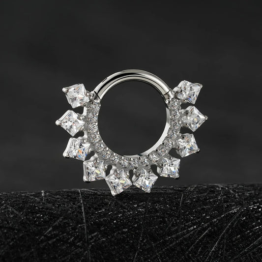 Boucle D'oreille Cartilage Soleil Cristal Rayonnant