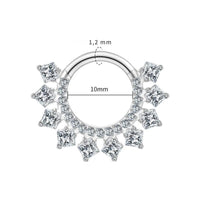 Boucle D'oreille Cartilage Soleil Cristal Rayonnant