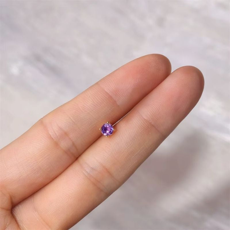 Boucle D'oreille Cartilage Zircon Lavande