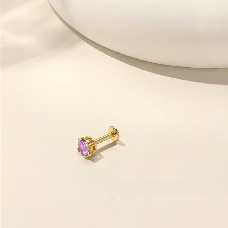 Boucle D'oreille Cartilage Zircon Lavande