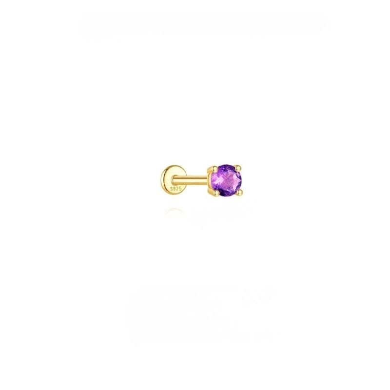 Boucle D'oreille Cartilage Zircon Lavande