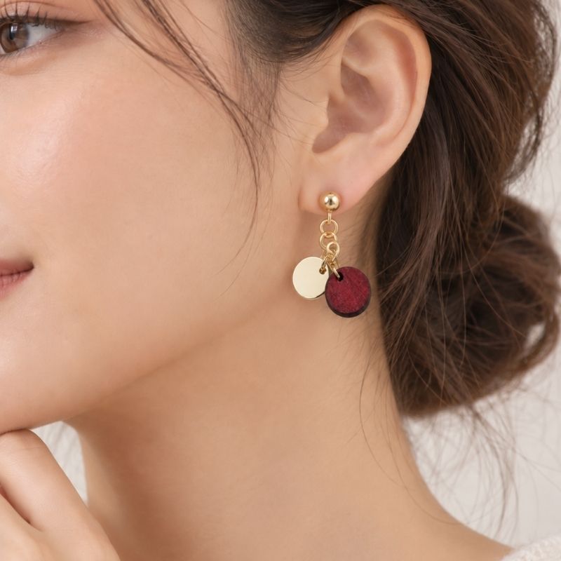 Boucle D'oreille Clip Femme Cercle Duo Image