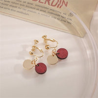 Boucle D'oreille Clip Femme Cercle Duo