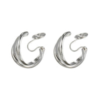 Boucle D'Oreille Clip Femme Élégance Torsadée