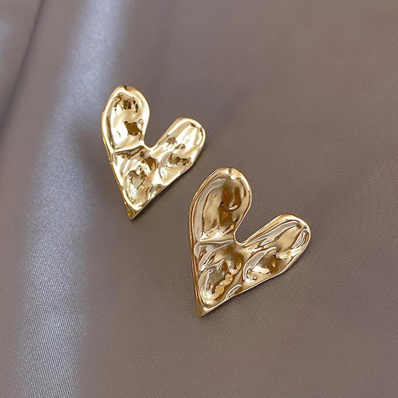 Boucle d'Oreille Clip Femme en Forme de Cœur