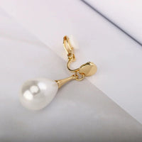 Boucle D’oreille Clip Femme Goutte Perle Élégante