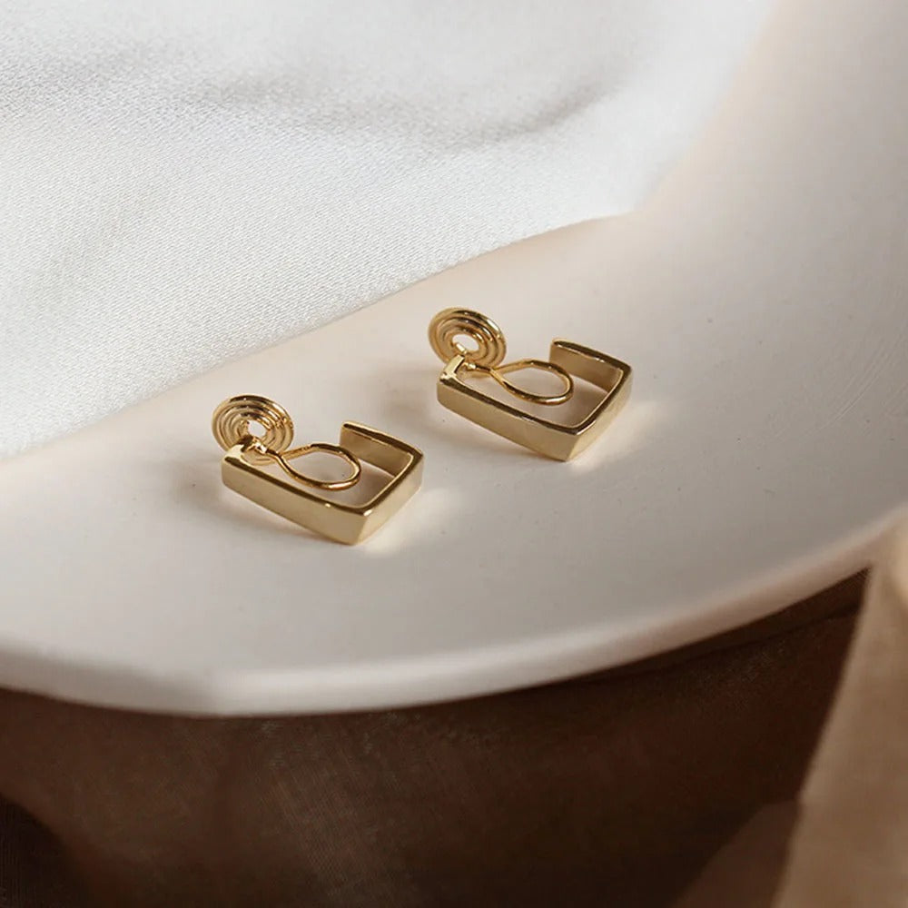 Boucle D'oreille Clip Femme Graphique