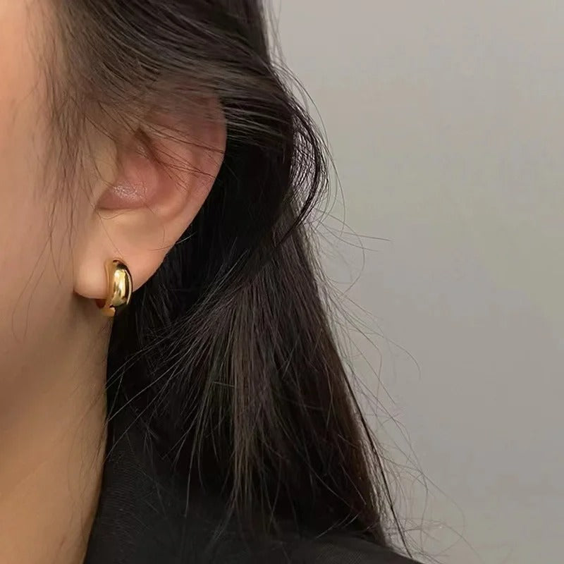 Boucle D'oreille Clip Femme Minimaliste Polyvalente