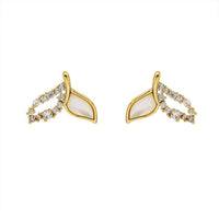 Boucle D'oreille Clip Femme Queue Marine Dorée