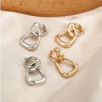 Boucle D'oreille Clip Femme Triangle Sculpté Chic