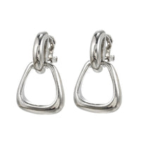 Boucle D'oreille Clip Femme Triangle Sculpté Chic