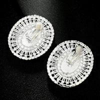 Boucle D'Oreille Clip Femme Vintage Perle Et Cristaux