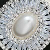 Boucle D'Oreille Clip Femme Vintage Perle Et Cristaux