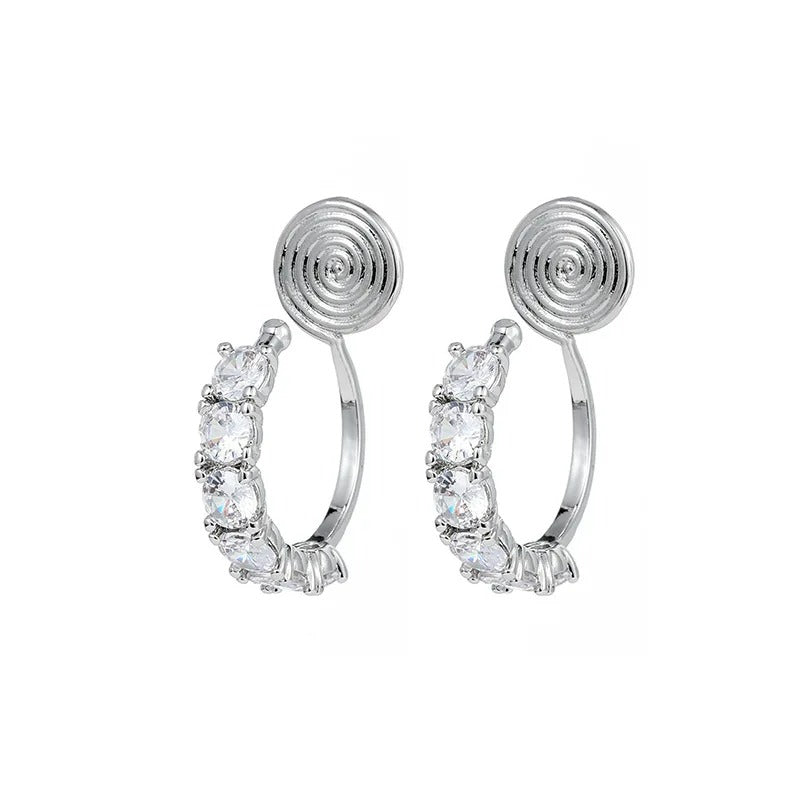 Boucle D'Oreille Clip Femme Zircon Étincelants