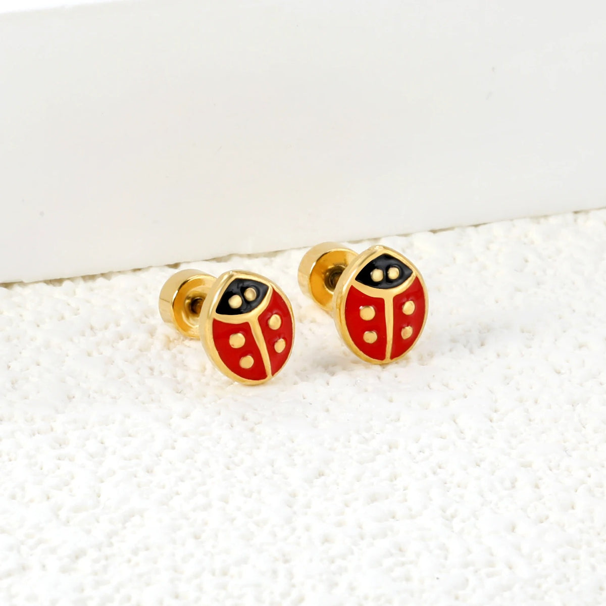 Boucle D'oreille Coccinelle en Acier inoxydable
