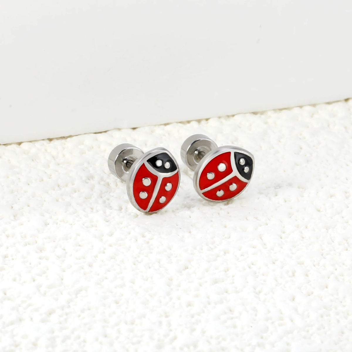 Boucle D'oreille Coccinelle en Acier inoxydable