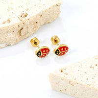 Boucle D'oreille Coccinelle en Acier inoxydable