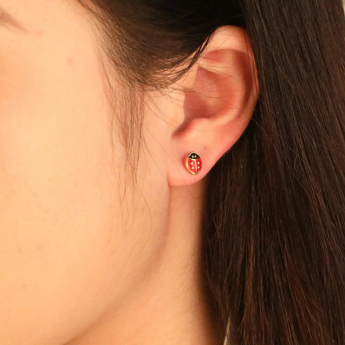 Boucle D'oreille Coccinelle en Acier inoxydable