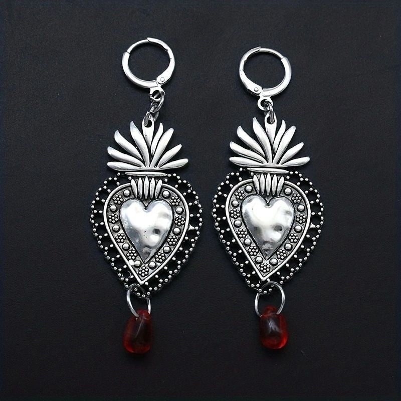 Boucle D'oreille Cœur Dorée Texturée
