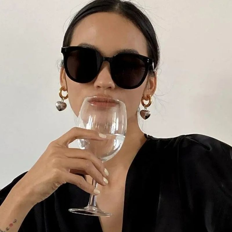 Boucle D'Oreille Cœur Duo Doré & Argenté