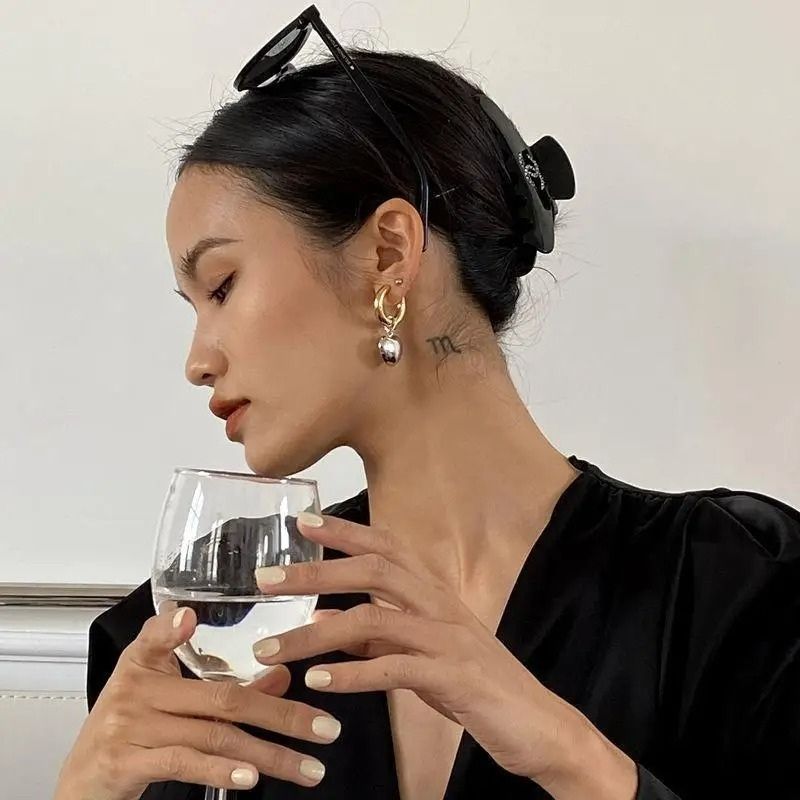 Boucle D'Oreille Cœur Duo Doré & Argenté