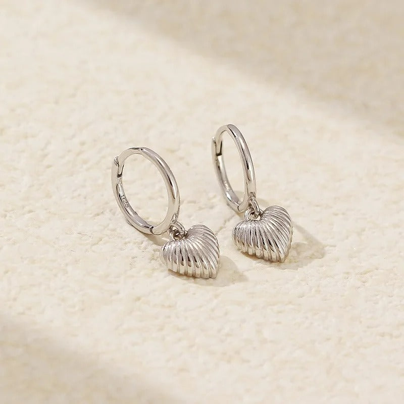 Boucle D'oreille Cœur Sculptée