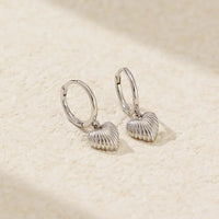 Boucle D'oreille Cœur Sculptée