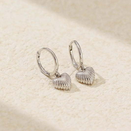 Boucle D'oreille Cœur Sculptée