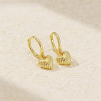 Boucle D'oreille Cœur Sculptée