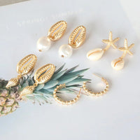Boucle D'oreille Coquillage Lot De 4