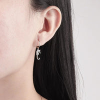 Boucle d'Oreille Créole Hippocampe Acier Inoxydable